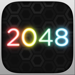 GeoMatch - 2048 experience with glowing neon particle explosions