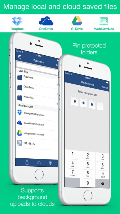Total: browser with file manager and cloud storage support