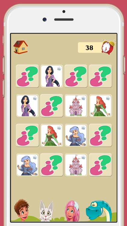 Memory game princesses: learning game of brian training for girls and boys screenshot-4