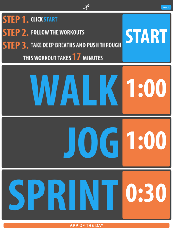 Screenshot #5 pour Walk, Jog, Sprint! - High Intensity Interval Training (HIIT)