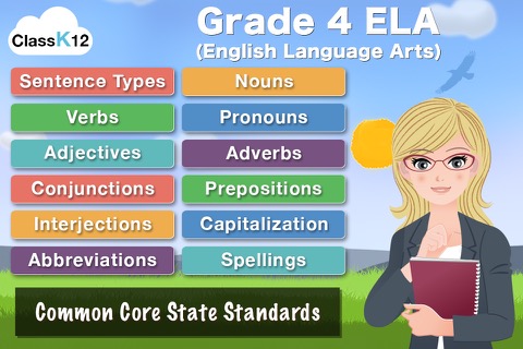 4th Grade Grammar - English grammar exercises fun game by ClassK12 [Lite]のおすすめ画像1