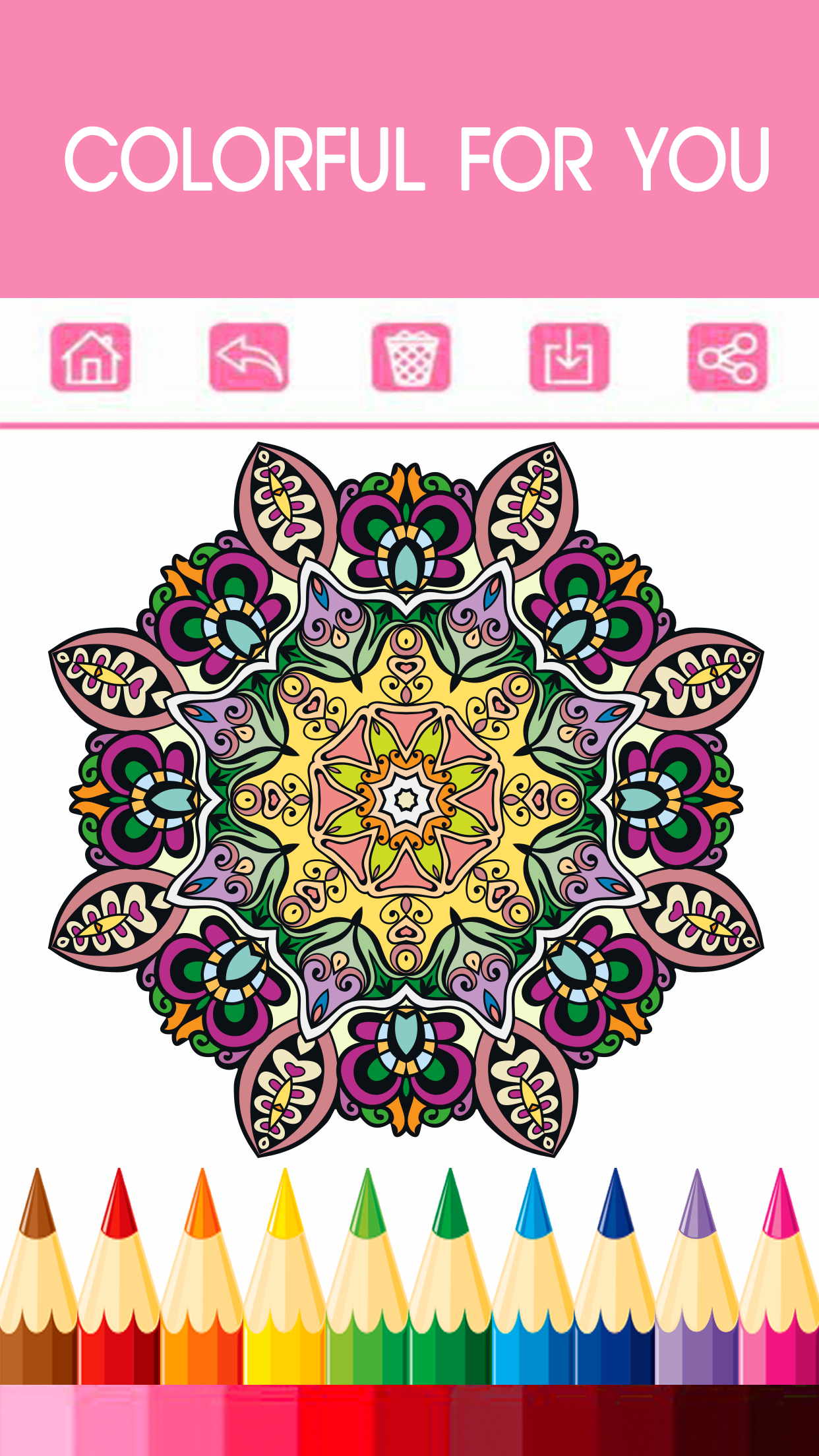 Adult Coloring Book - Free Mandala Color Therapy & Stress Relieving Pages for Adults 2 screenshot 3