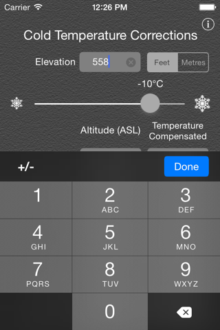 Aviation Cold Temperature Altitude Corrections screenshot 3