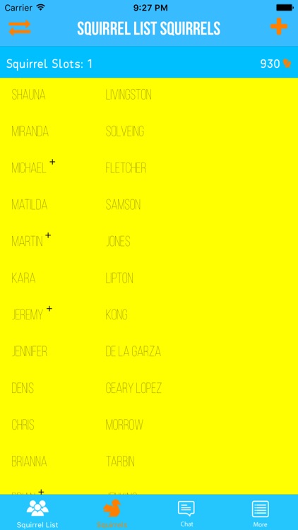 Squirrel List