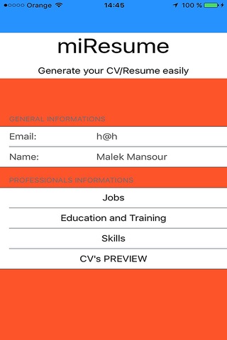 miResume screenshot 3