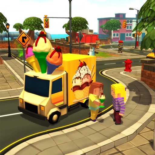 Blocky Candy Ice-Cream Truck Delivery iOS App