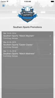 southern sports promotions iphone screenshot 1