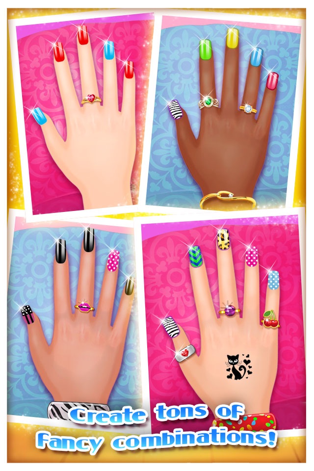 Princess Nail Salon - Makeup, Dressup and Makeover Girls Games screenshot 2