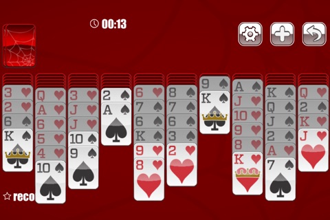 Spider Solitaire 2 Suit Card Game screenshot 2