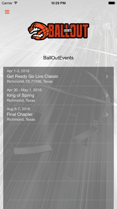 Screenshot #1 pour BallOut Events