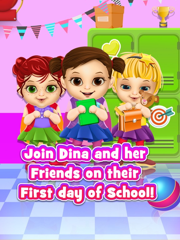 First Day of School - Baby Salon Make Up Story & Makeover Spa Kids Games! iPad screenshot 1 - Games app