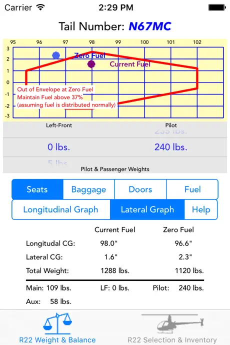 R22 Weight & Balance
