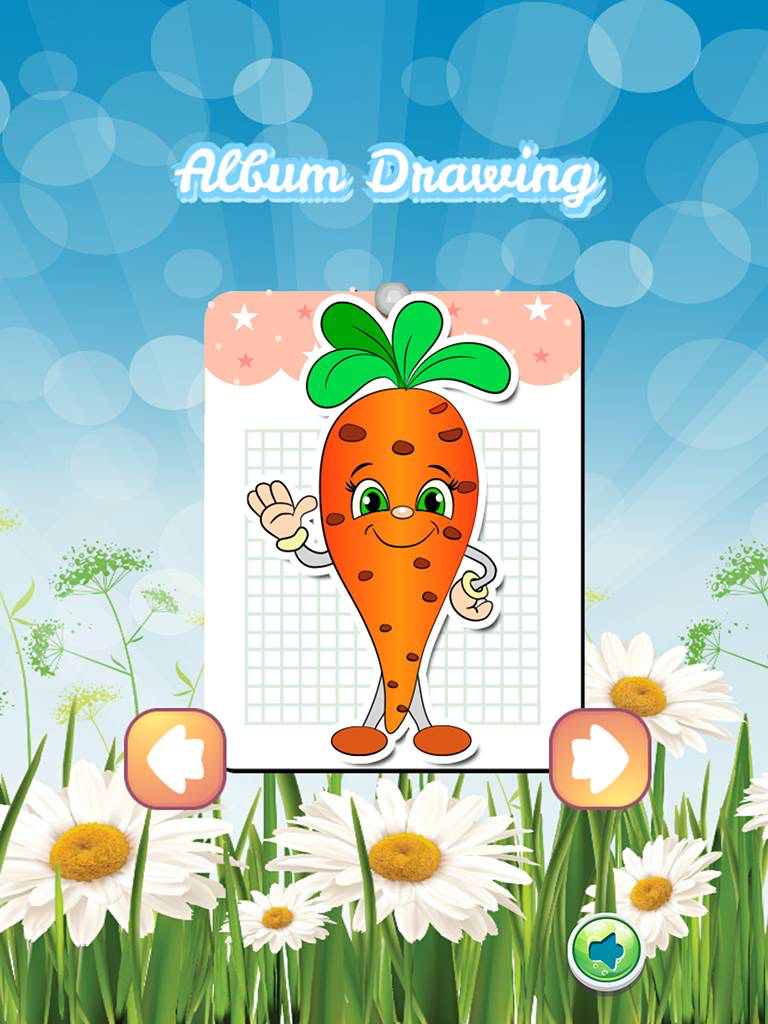 Vegetable Drawing Coloring Book - Cute Caricature Art Ideas pages for kids screenshot 6