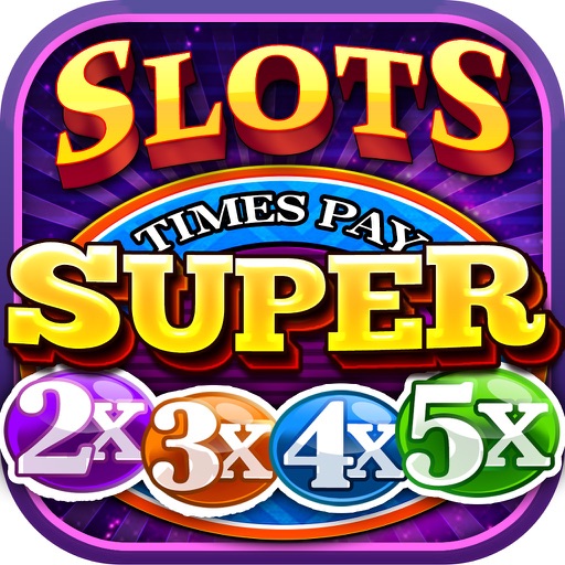 Super 2x 3x 4x 5x Slots - Double, Triple & Bigger Pay Slot Machine Icon