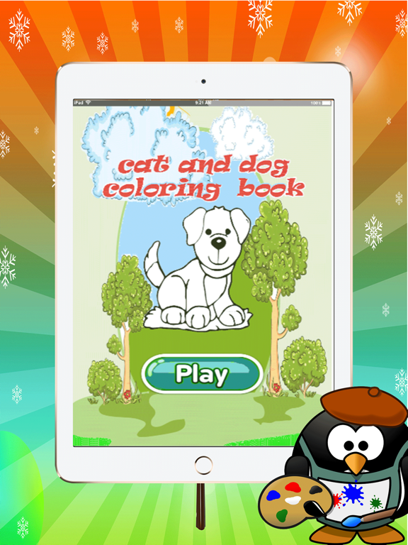amazing cat and dog coloring book:learn basic drawing colors for toddler:fun and free iPad screenshot