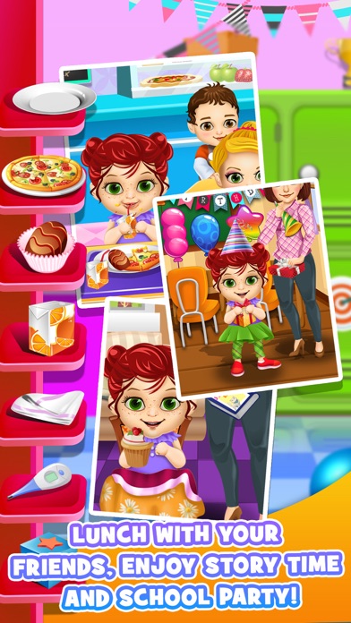 First Day of School - Baby Salon Make Up Story & Makeover Spa Kids Games! iPhone screenshot 4 - Games app