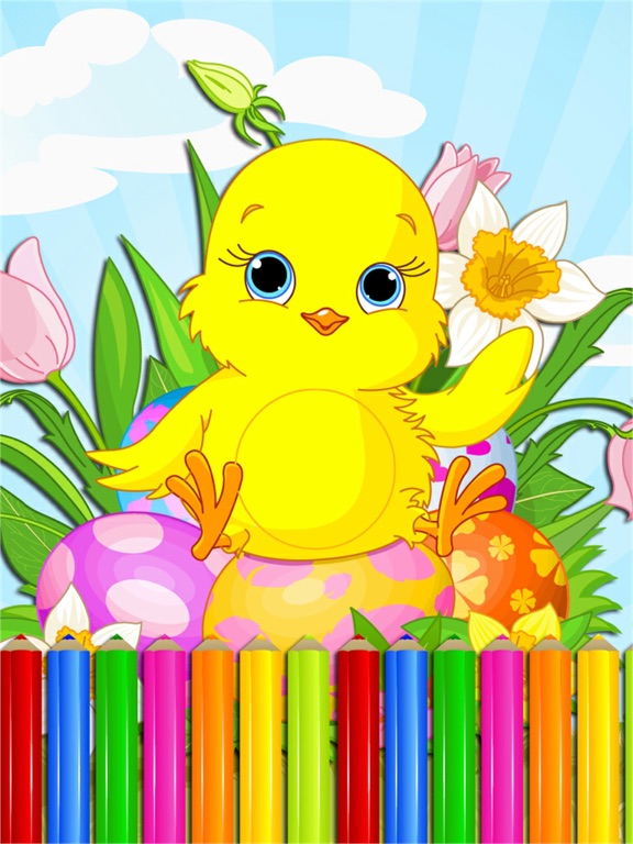 Screenshot #4 pour Petit poussin Coloring Book Dessin et peinture Art Studio Jeu pour les enfants le jour de Pâques