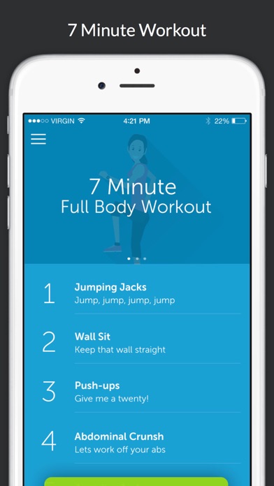Couch To Fit - with 7 Minute Workout and High Intensity Interval Training Challenge Screenshot 2