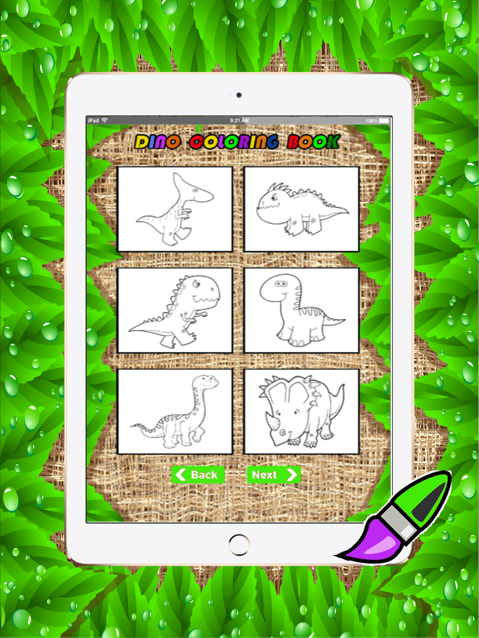 dino coloring book games : learning basic drawing and painting for kids free screenshot 8