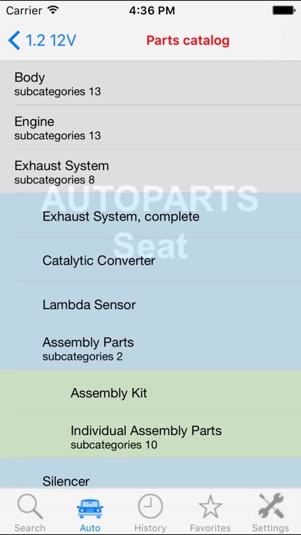 Autoparts for Seat