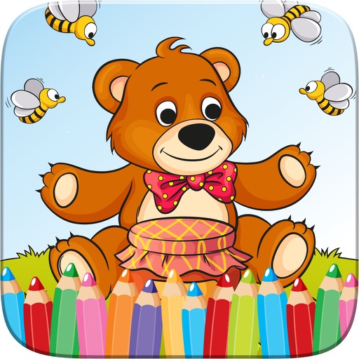 Teddy Bear Coloring Book Drawing for Kid Games icon