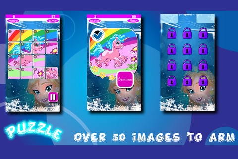 Princess Pony Puzzles Slide screenshot 3