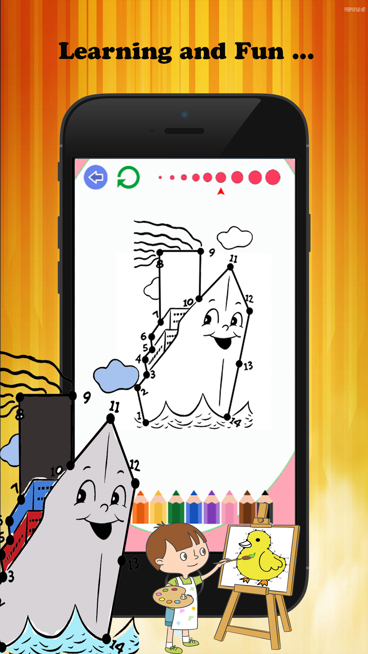 Dot to Dot Coloring Book Brain Learning  - Free Games For Kids screenshot 5