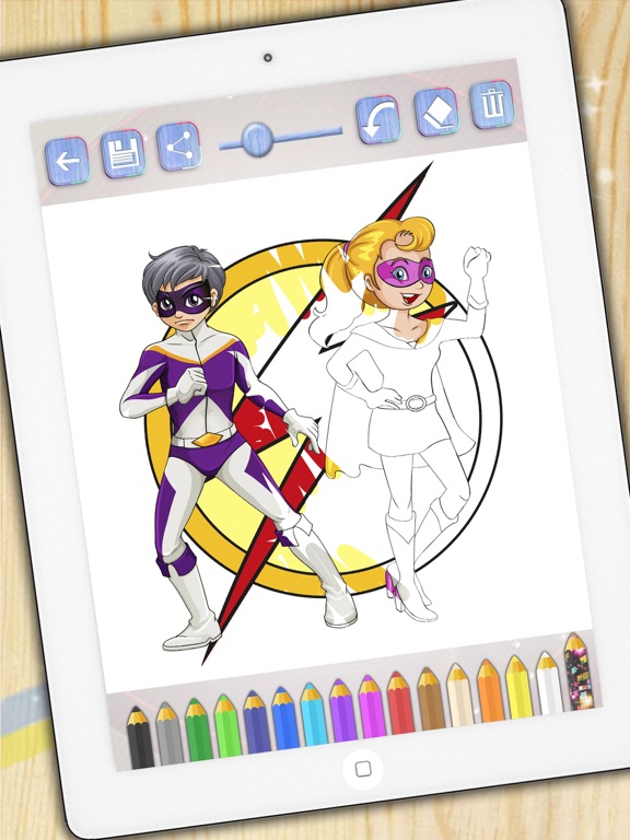 Screenshot #6 pour Superheroes livre à colorier. héros de peinture et héroïnes qui ont sauvé le monde