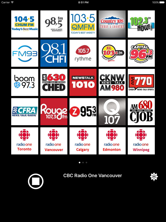 Radios Canada iPad screenshot 1 - Music app