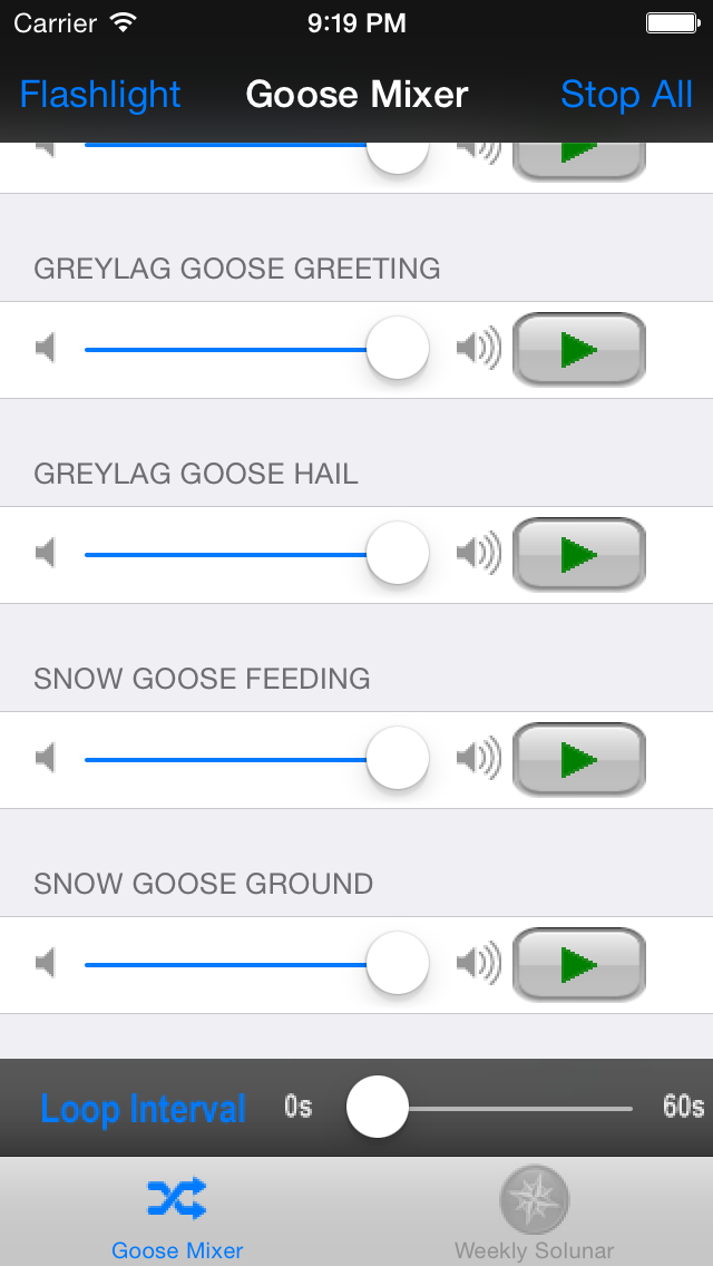 Goose Call Mixer Screenshot