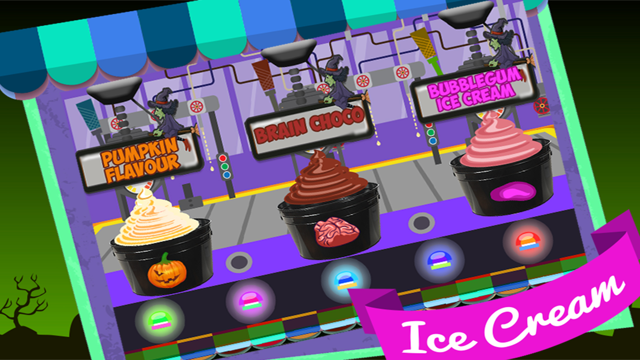 Zombie Ice Cream Factory Simulator - Learn how to make frozen snow cone,frosty icee popsicle and pops for zombies in this kitchen cooking game screenshot 4