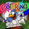 Coloring Book : Painting Pictures on Birds Cartoon for Pro