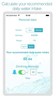 drink water reminder and intake tracker iphone screenshot 2