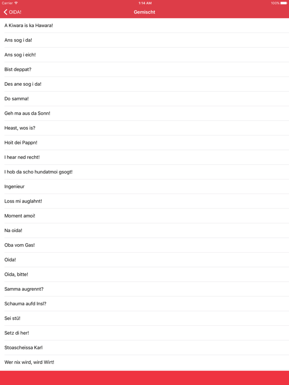 Screenshot #4 pour Oida! - Die witzige Mundart und Dialekt Soundboard App aus Österreich als lustige Spruch und Wort Jukebox