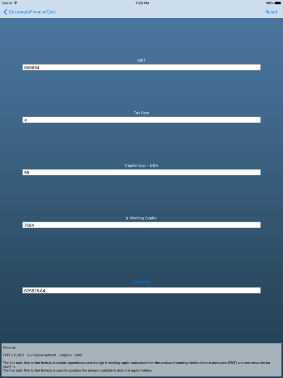 Screenshot #6 pour CorporateFinanceCalc