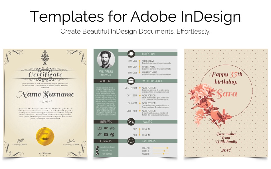 #1. Templates for InDesign (macOS) 由: Graphic Fiesta