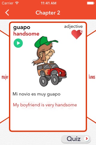 Spanish Vocabulary Flashcards Free - Memory Trainer screenshot 4