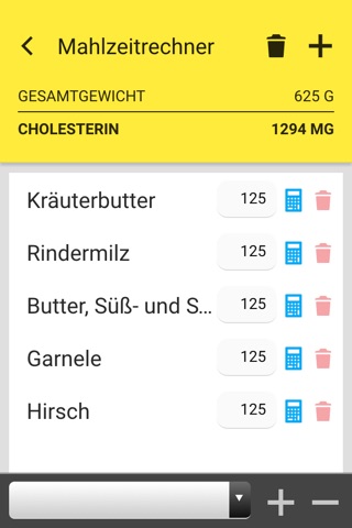 Cholesterol Table: diet aid screenshot 4