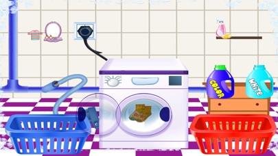 Screenshot #1 pour enfants vêtements lavage jeu fou bébé main machine chiffon lavage & dressup filles peu spa amusement