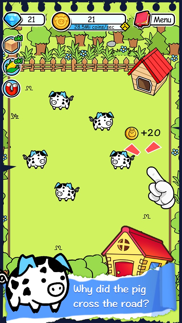 Pig Evolution | Tap Coins of the Family Farm Story Day and Piggy Clicker Game Screenshot on iOS
