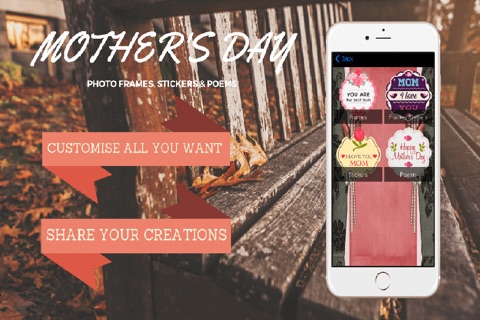 Mother's Day: Photo Frames, Stickers & Poems screenshot 3