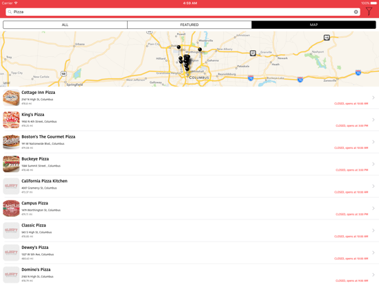 SloopyMenus iPad screenshot
