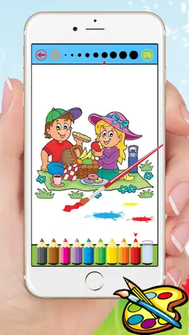 Game screenshot My Family Coloring Book Drawing Painting for kids free game hack