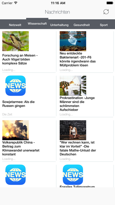Nachrichten Feeds: Schlagzeilen, Politik, Wirtschaft, Netzwelt, Wissenschaft, Unterhaltung, Gesundheit & Sportのおすすめ画像2