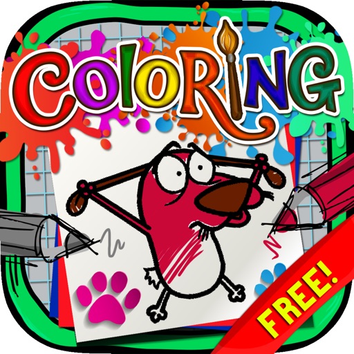 Coloring Book : Painting Cartoon Dog & Puppies  Pictures for Kids Free Edition icon