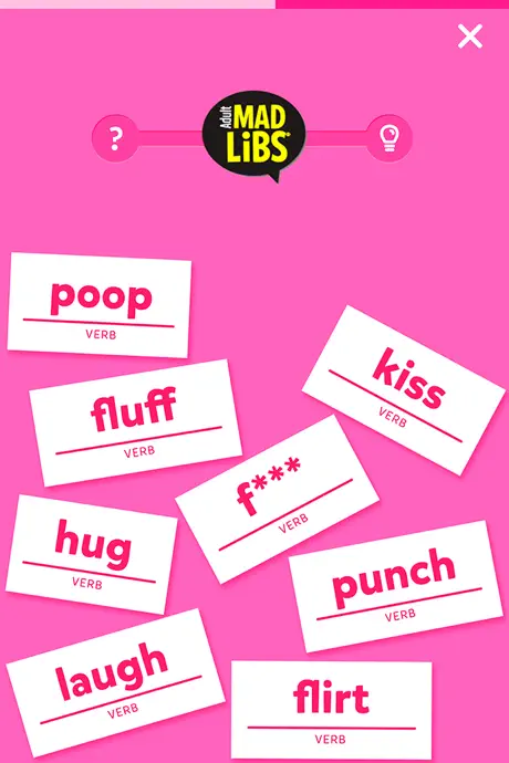 Adult Mad Libs