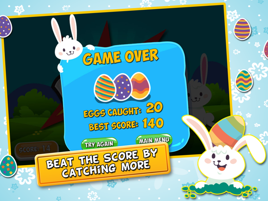 Egg Catcher lite-Play & Earn Score in this Free fun challenge basket game for kids iPad screenshot