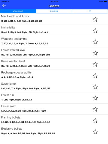 Screenshot #5 pour Cheats for GTA V (All cheats)
