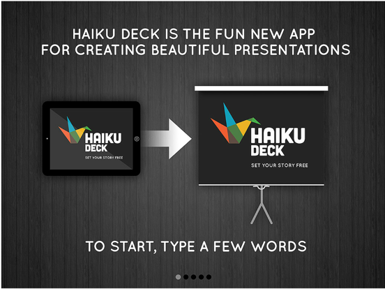 Haiku Deck iPad screenshot 1 - Productivity app