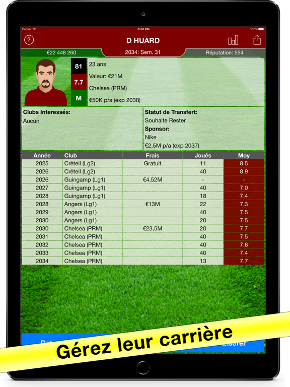 Screenshot #5 pour Jeu de Agent de Footballeurs